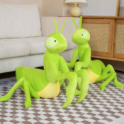 Kawaii Praying Mantis Plush Toy – Giant Green Insect Stuffed Animal Pillow