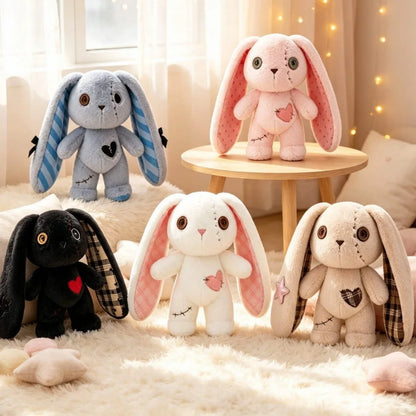 Kawaii Halloween Ghost Cat & Long-Eared Rabbit Plush – 20 cm