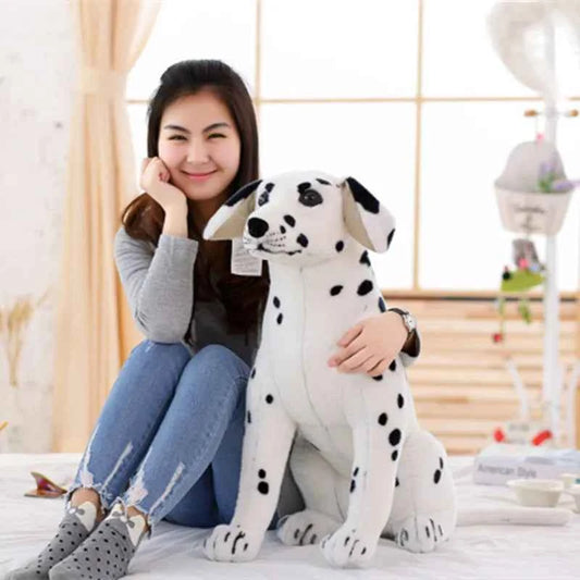 Giant Realistic Dalmatian Dog Plush Toy – 35.4" Simulation Puppy Body Pillow