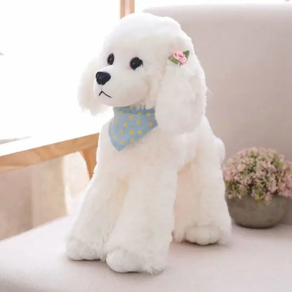 Simulation Poodle Plush Toy – Realistic Teddy Dog Ornament