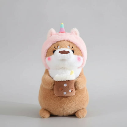 Kawaii Otter Plush Toy Lovely Otter Turn to Dinosaur Rabbit Unicorn Stuffed Doll Soft Cartoon Animal Pillow Birthday Gift