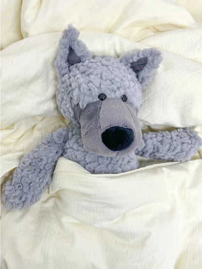 Gray Wolf Plush Toy – 15.7" (40cm) Fluffy Stuffed Animal