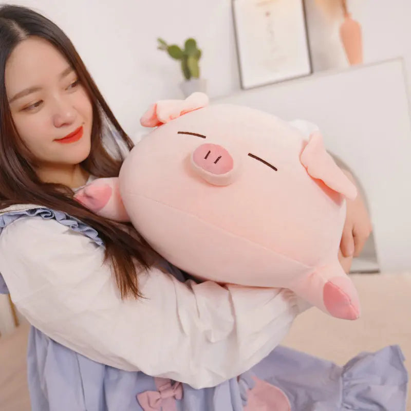 Fat Pig Plush Pillow – Soft Stuffed Animal Cushion