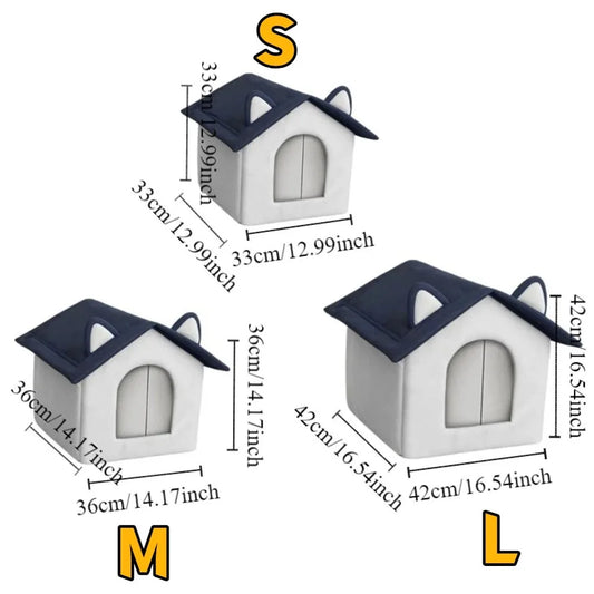 Warm Outdoor Cat House Windproof Waterproof Insulated Pet Shelter Moisture-Proof Base Enclosed Design Stray Cat Shelter Backyard