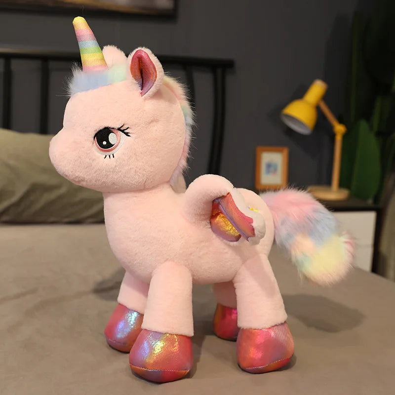 Rainbow Pegasus Unicorn Plush Toy – Magical Winged Pony Stuffed Animal