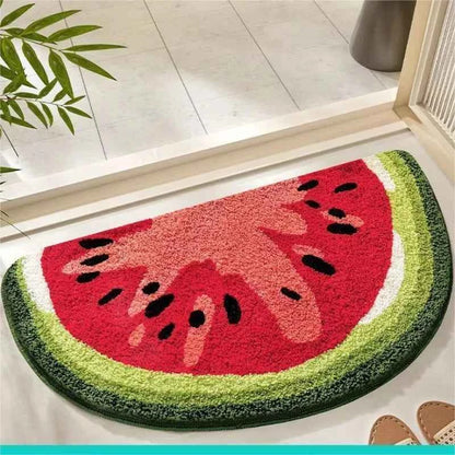 Cartoon Lemon Smiling Plush Carpet Bathroom Water-Absorbing FYR 1