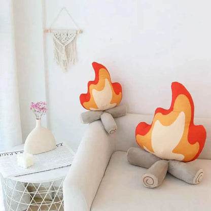 30/45cm Fashion Simulation Bonfire Plush Toy Soft Stuffed Cartoon Fire Doll Creative Home Living Room Pillow Cushion Decor Gift