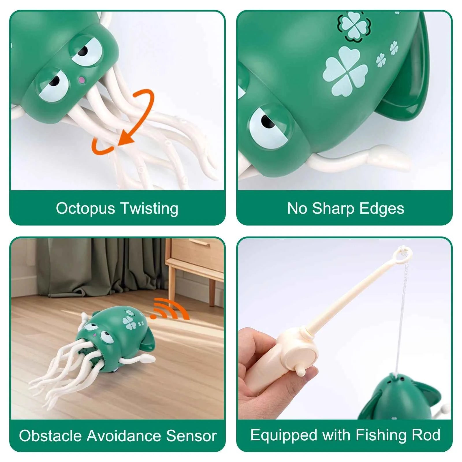 Kawaii Electronic Dancing Squid Toy – LED Light & Music Interactive Robot Lantern (7 Colors)