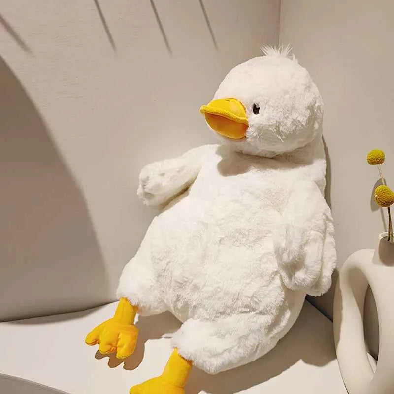 Kawaii Fat Duck Plush Toy – Cute Stuffed Duck Pillow White