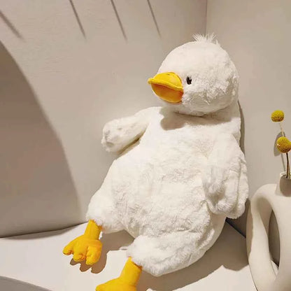 Kawaii Fat Duck Plush Toy – Cute Stuffed Duck Pillow White