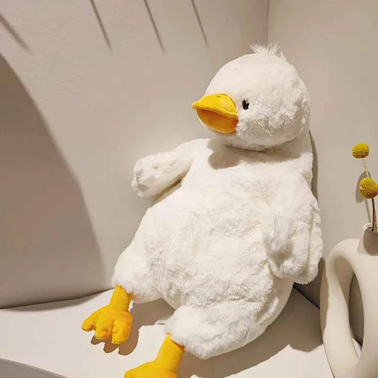 Kawaii Fat Duck Plush Toy – Cute Stuffed Duck Pillow White