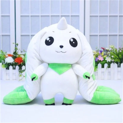 Kawaii Lopmon X Digimon Plush Toy - Soft Stuffed Digital Monster Collectible Gift, Black and White, 45cm White 45cm (17.7")
