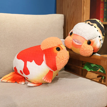 Ranchu Goldfish Plush Pillow – 18.9" (48cm) Fish Cushion Plushie