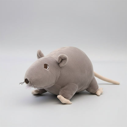 Lifelike Mouse Plush Toy – Soft Stuffed Animal Pillow (7.9"-23.6") Gray