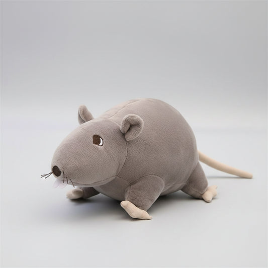 Lifelike Mouse Plush Toy – Soft Stuffed Animal Pillow (7.9"-23.6") Gray