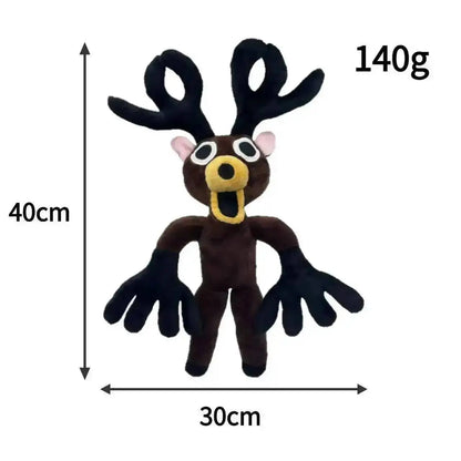 Forest Animal Plush Toy – Elk Deer & Owl Stuffed Doll Standing Elk