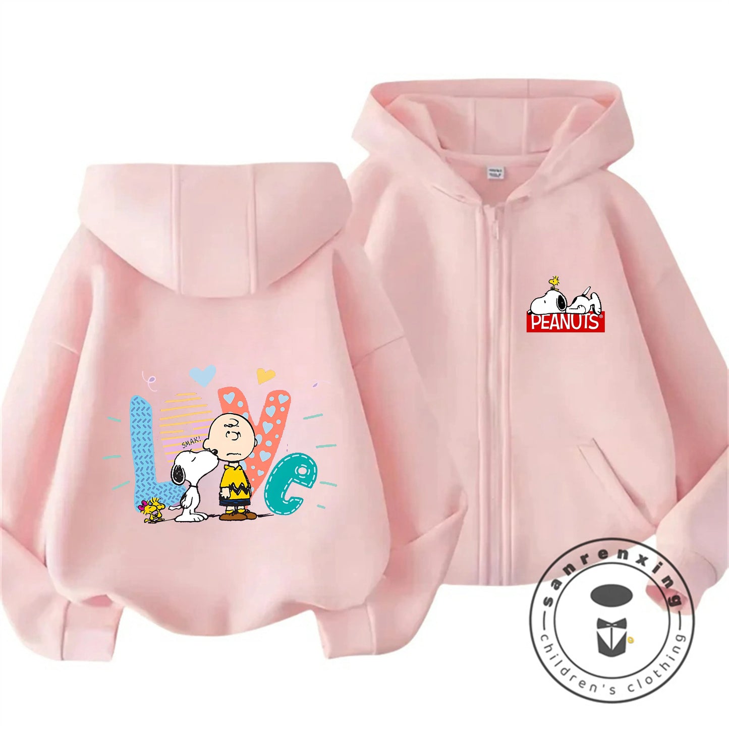 Snoopy Kids Zip-Up Hoodie – Cute Cartoon Winter Sweatshirt 16