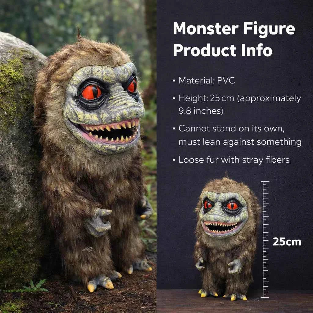 Critters Retro Horror Monster Plush Toy Horror Design With Glowing Red Eyes Ideal For Halloween Decor & Collector Gifts