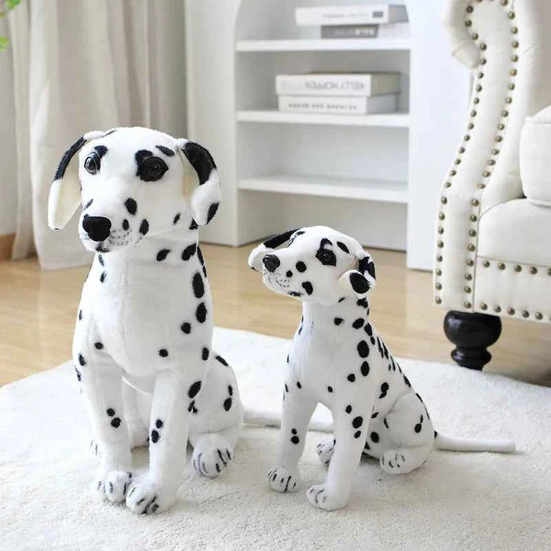 Realistic Sitting Dog Plush Toy – Rottweiler, Beagle, German Shepherd & Dalmatian