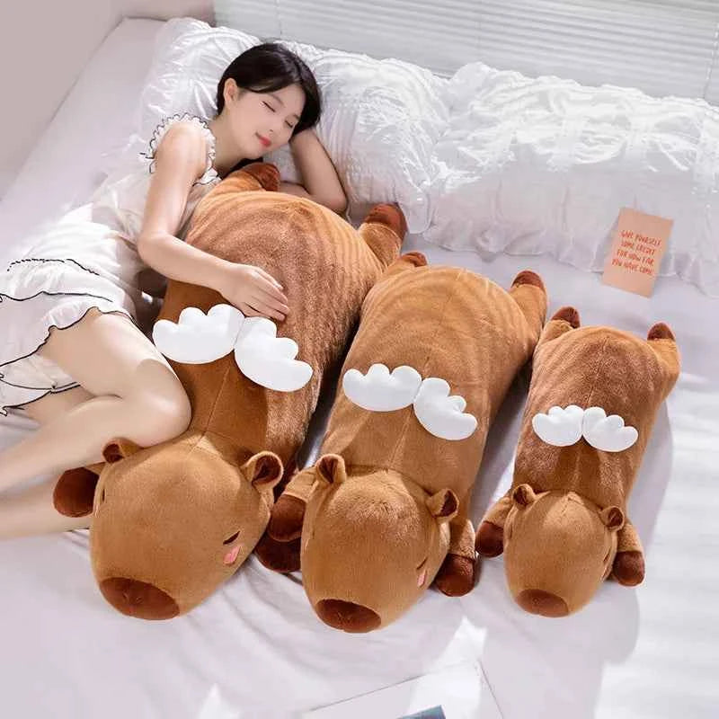 Giant Kawaii Capybara Plush Pillow (23.6-39.4 in) - Cute Stuffed Animal Decor Gift