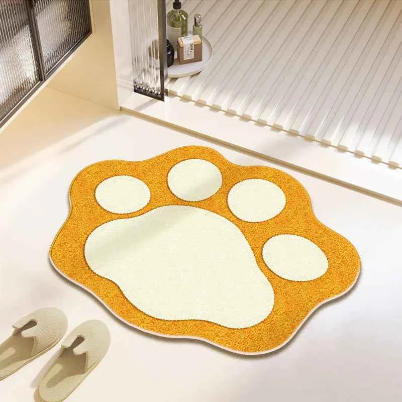 Cute Bear Claw Bathroom Carpet Absorbent Non Slip Foot Mat FLR-12