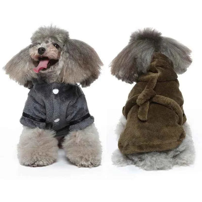 Hooded Pet Dog Bathrobe - Super Absorbent Drying Towel & Cozy Pajamas for Puppy & Cat (Small/Medium)