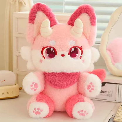 Kawaii Phantom Fox Plush Toy 30–50cm – Soft Fox Pillow Cute Stuffed Animal Gift Pink