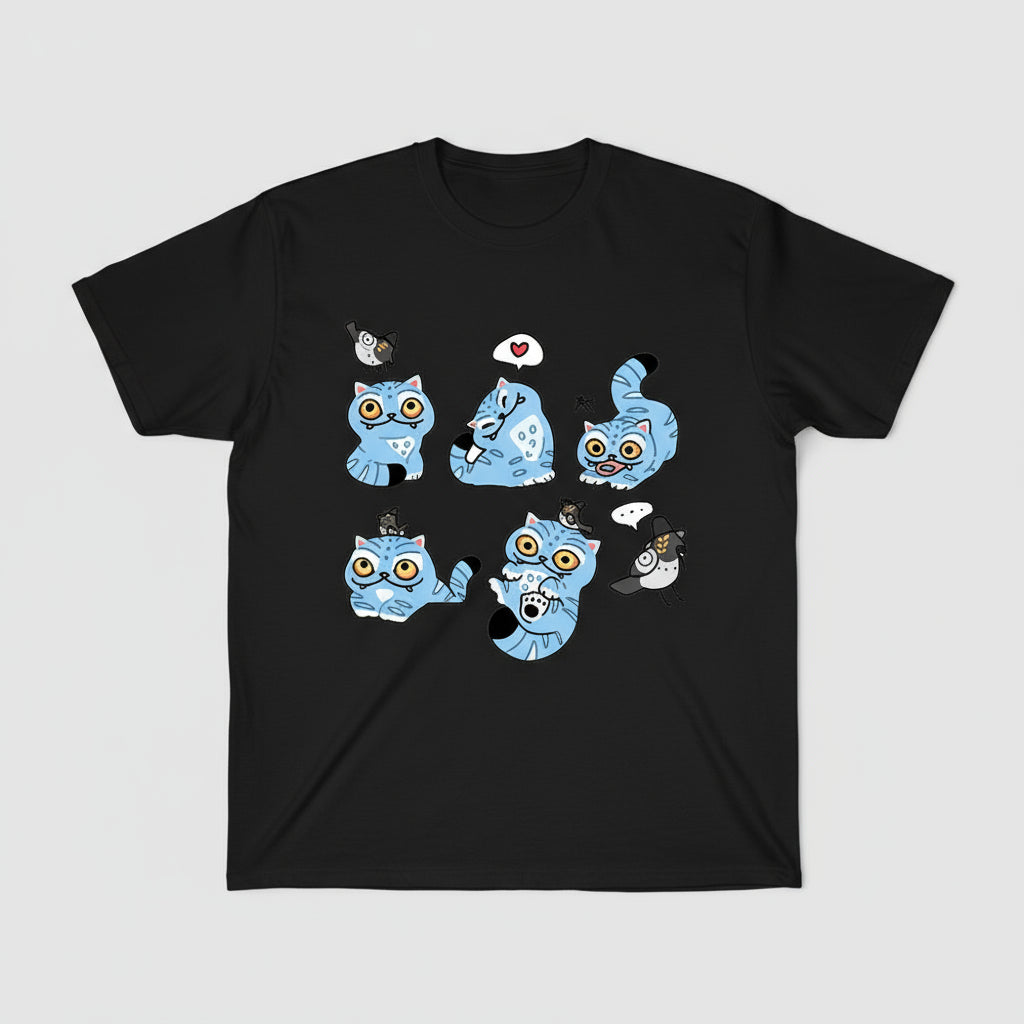 Kpop Demon Hunter T-shirt Summer New HD Tiger Print Pure Cotton Breathable T-shirt for Men and Women Round Neck Casual Soft Top