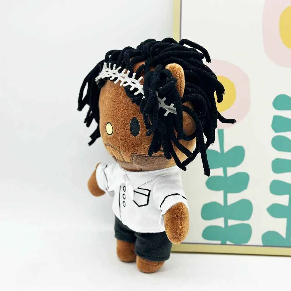 Hello Kitty Kendrick Lamar Plush Doll (9.84 inches) - Curly Hair Figure Stuffed Toy