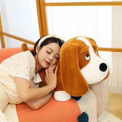 Cute Dog Plush Long Pillow – Soft Puppy Stuffed Animal Body Cushion