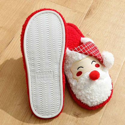 Cute Christmas Santa Claus Slippers - Women's Soft Sole Anti-slip Winter Home Shoes
