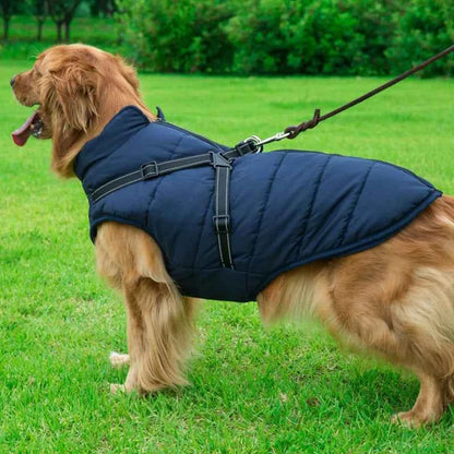 Waterproof Winter Dog Jacket & Fleece Vest with Built-in Harness - for Small to Large Dogs
