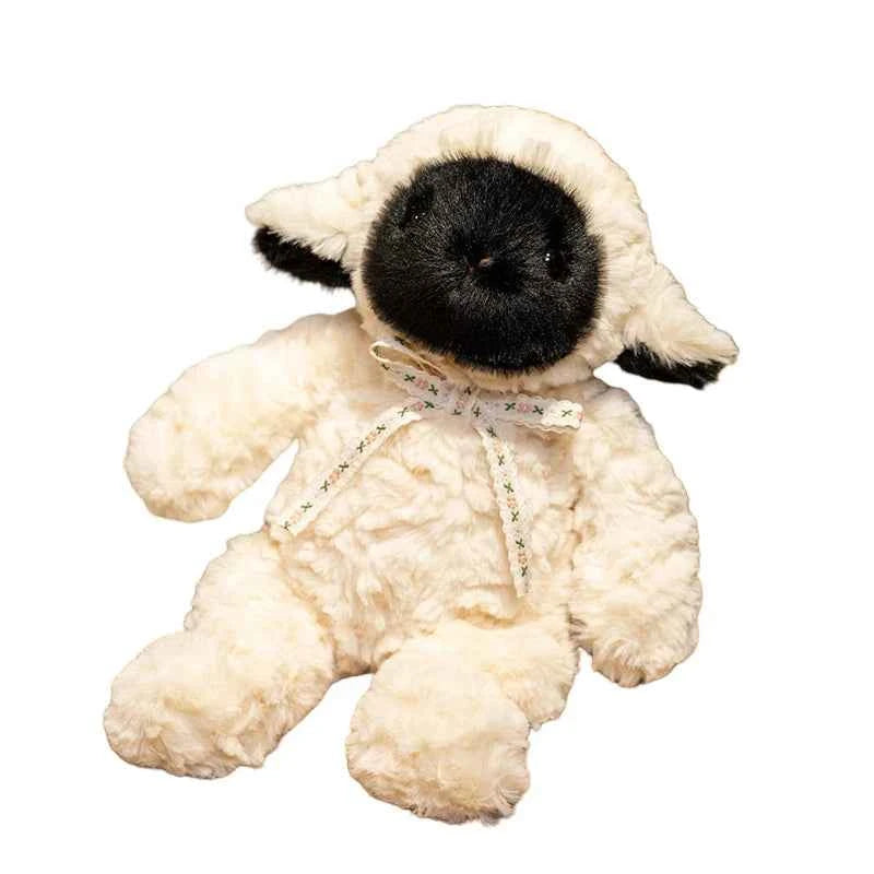 Adorable Fluffy Sheep Plush With Black Face Kawaii Style Stuffed Animal Toy Perfect Soothing Buddy And Gift For Children