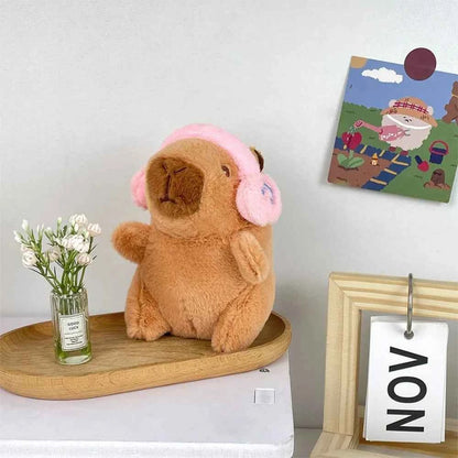 Cute 12cm Capybara Plush Toy: Hoodie, Wings & Keychain/Pendant Gift