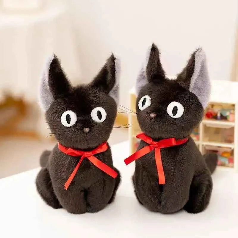 Kawaii Black Cat Witch Plush Doll – 25 cm 2pcs-Black 25 cm (9.8 in)