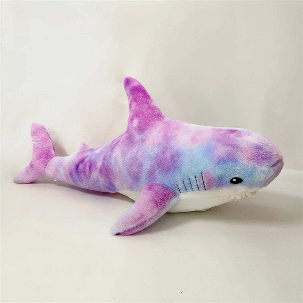 Colorful Shark Plush Toy – Soft Stuffed Animal Pillow