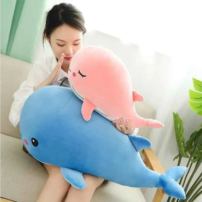 Cute Whale Plush Toy – Soft Ocean Animal Stuffed Pillow