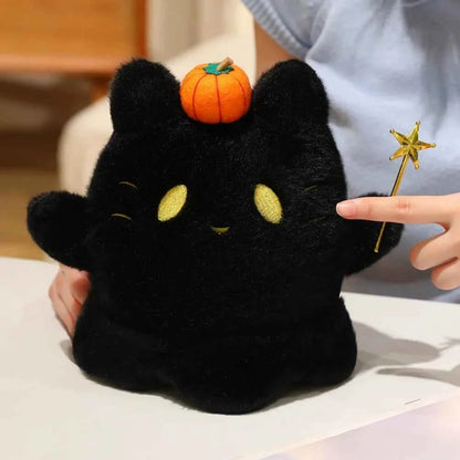 Kawaii Halloween Ghost Cat & Long-Eared Rabbit Plush – 20 cm
