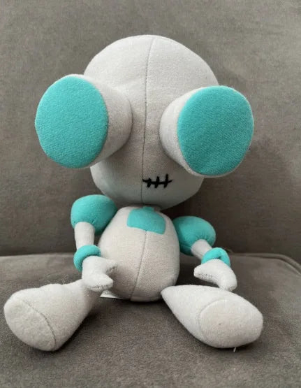 Green Alien Plush Toy – 3D Eyes Soft Stuffed Doll White Green 11.0" (28cm)