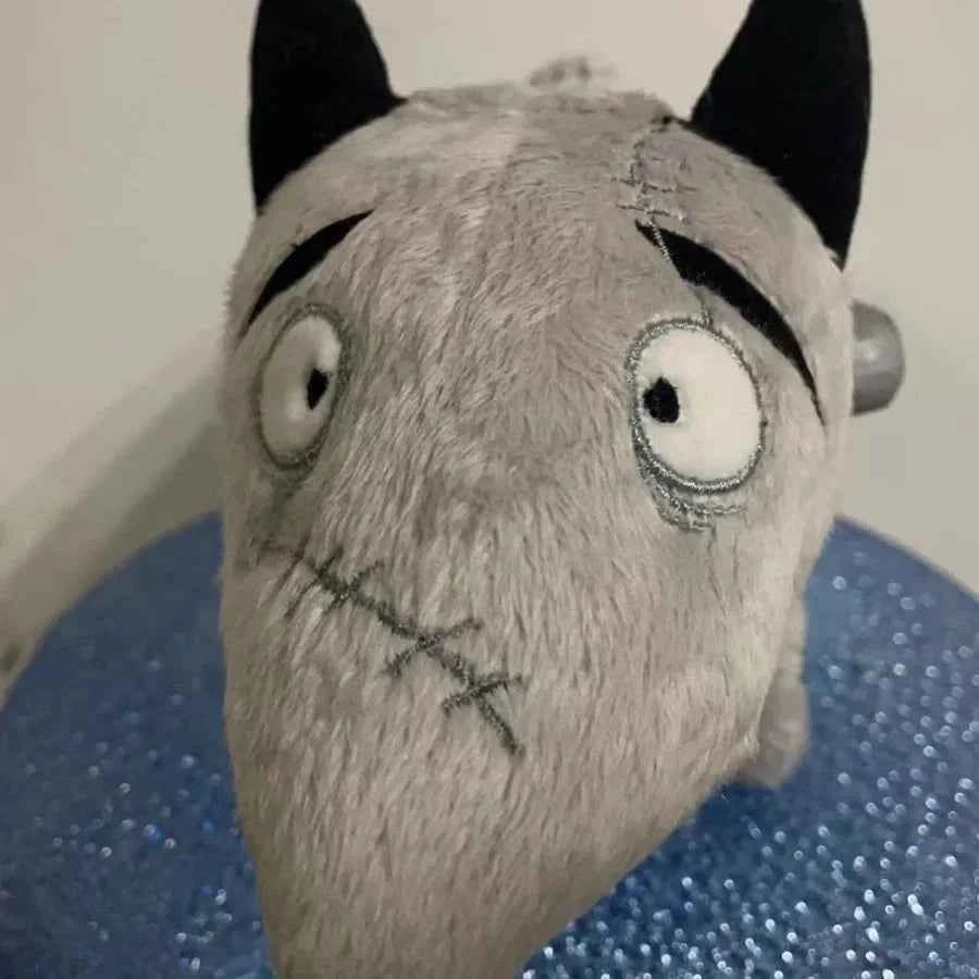 Patchwork Dog Plush Toy – Soft Gothic Puppy Stuffed Doll