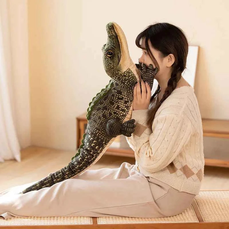 Simulated Crocodile Plush Toys Stuffed Soft Lifelike Animal