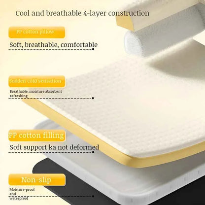 Pet Sofa Ice Doudou Backrest Big Eye Cushion Cool Feeling