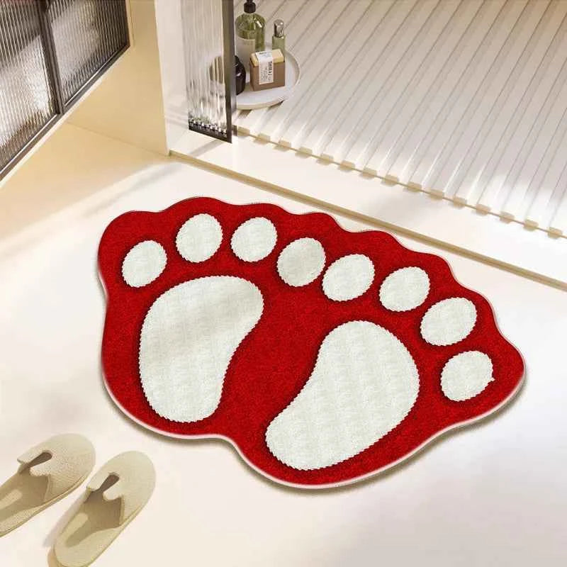Cute Bear Claw Bathroom Carpet Absorbent Non Slip Foot Mat FLR-3