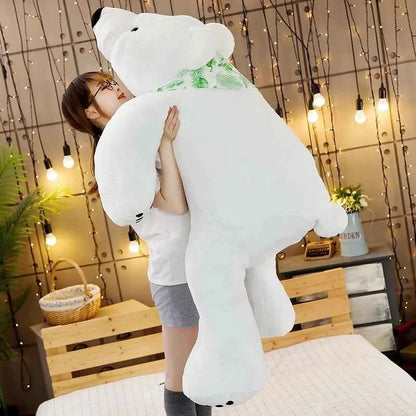 Giant Polar Bear Plush Toy (23.6-39.4 in) - Cute Cartoon Stuffed Doll Long Pillow Gift