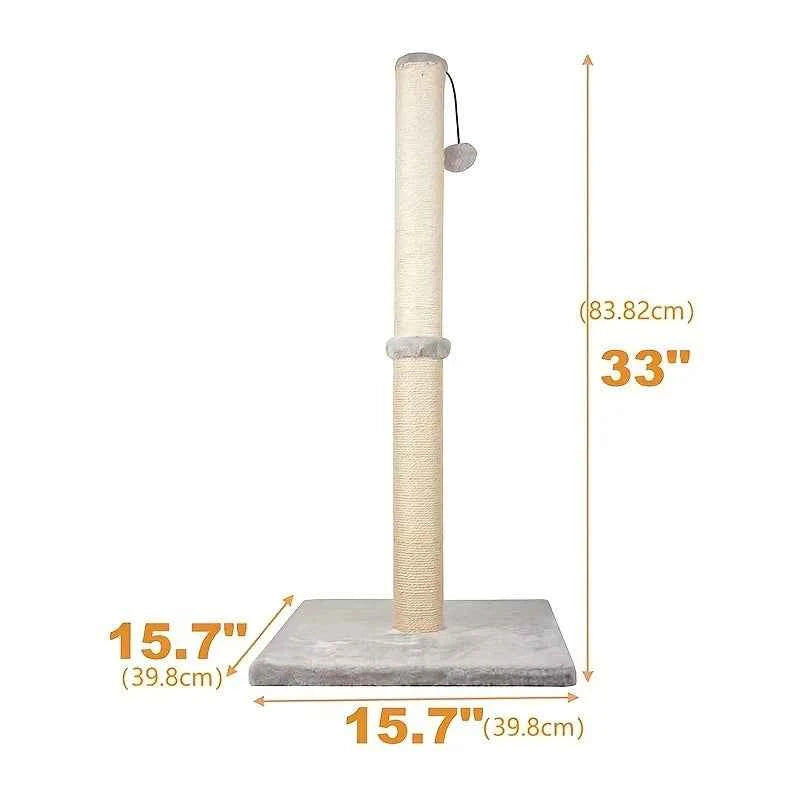 Two Section Vertical Sisal Material Safe Cat Climbing Frame