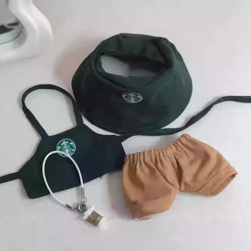 Labubu Doll Clothes (5.9-6.7 in) - BJD V1 V2 V3 Coffee Suit Clothing Accessory