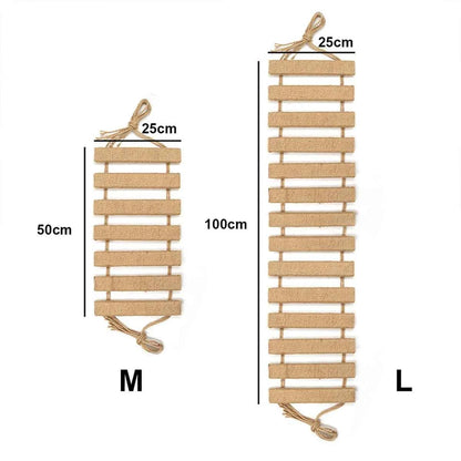 Cat Climbing Frame Bridge Cat Ladder Sisal Rope Wooden Cat