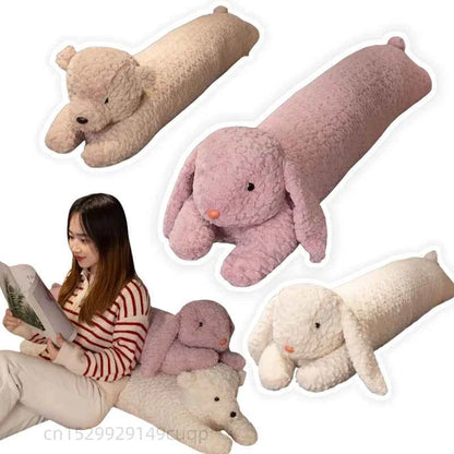 Kawaii Long Gaint Curly Animal Bunny Plush Pillow Doll Bear