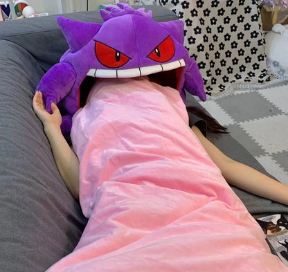 Ghost Monster Plush Nap Blanket Pillow – Cartoon Anime Plush Cushion