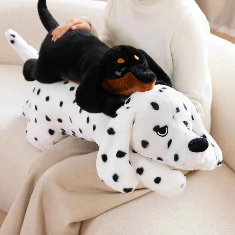 Giant Dachshund & Dalmatian Plush Toy – Cute Dog Body Pillow Stuffed Animal
